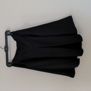 Long navy dress skirt with pockets